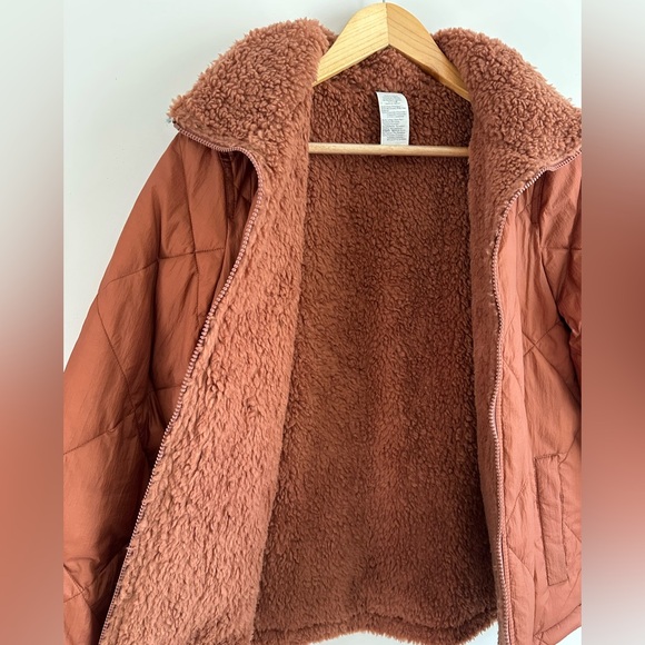 Madewell Rust Quilted Jacket with Sherpa lining - Picture 3 of 4
